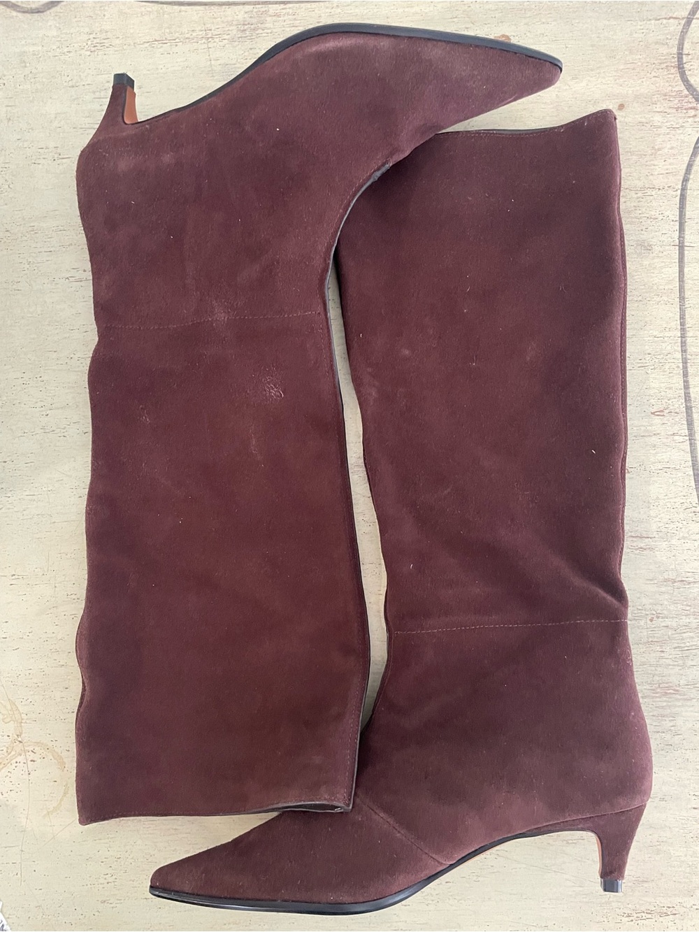 Madewell The Emilie Tall Boot in Suede Chocolate Raisin Size 10 $348 NX078 - Picture 5 of 7